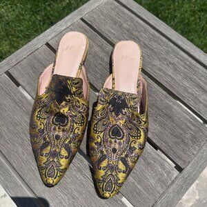 J.Crew Marina Jacquard Brocade Mules